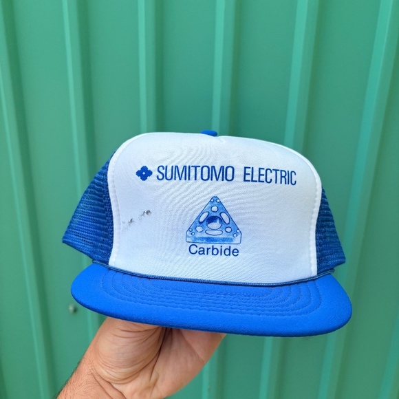 SUMITOMO ELECTRIC Carbide Vintage trucker hat mesh snapback - Picture 1 of 6